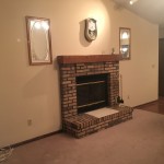 Gas fireplace in living room