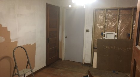 Laundry room/mud room primed